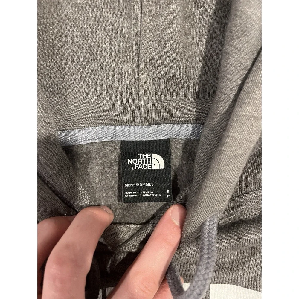 North Face Hoodie Mens Small Gray Sweatshirt Shirt Pullover Graphic‎ Logo
